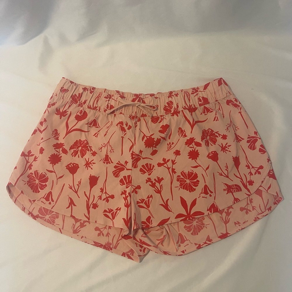The North Face Women's Athletic Shorts - Red Floral